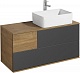 Акватон Мебель для ванной Терра 105 дуб кантри/антрацит с раковиной Mila – фотография-15